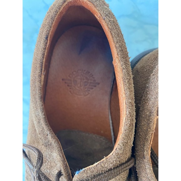 Dockers Suede Leather Casual Dress Shoes Brown Lace Up Oxfords Mens size 8.5 GUC - Picture 2 of 3